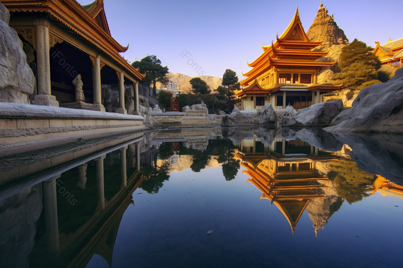 壮阔西双版纳傣族建筑,高清,摄影图,摄影图片,图片大全,摄影图免费下载